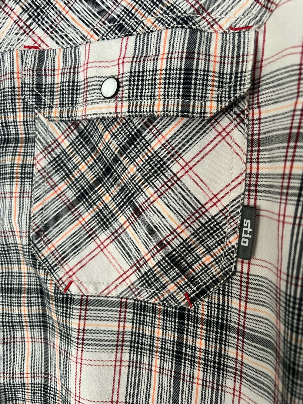 Stio Hayden Plaid Pearl Snap Western Shirt Men’s Large - Picture 4 of 14